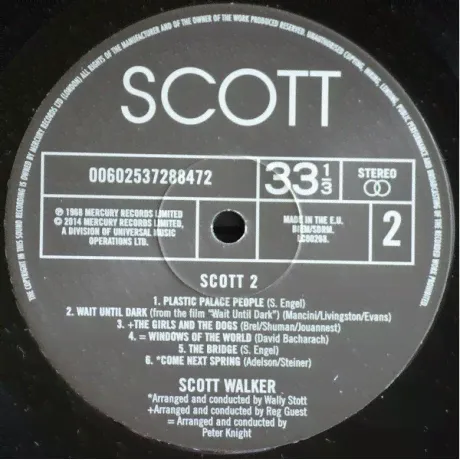 Виниловая пластинка Scott Walker, Scott 2 (0602537288472)-2