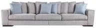 Диван Flexform Scott 1L104+1L198*4+1L199*4 frassino tinto wenge, основа и 4 подушки 60*60 - ткань 1003 esino, кант 131; 4 подушки 52*48 - 1002 esino