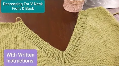 V- Shape Neck Knitting | Decreasing V Neck & Shoulder in All Size Sweaters | Easy Method For Shaping