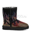 Черные угги в стразах UGG Jeremy Scott Black